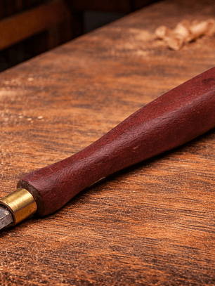 Faca de marcar em cabo de madeira nobre