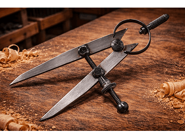 Compasso de pontas com mola 1