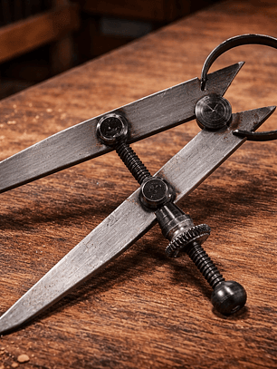 Compasso de pontas com mola