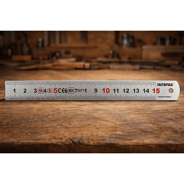 Régua de Medição em Aço Inoxidável – Faithfull (Matt Silver Steel Rule) 1