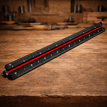 Régua de Escalas Triangular de Engenheiro 300 mm – Faithfull (Prestige Tri-Scale Engineer Rule) 1