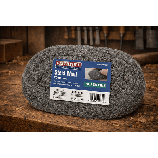 Lã de Aço Industrial para Acabamentos – Faithfull (Steel Wool) 1