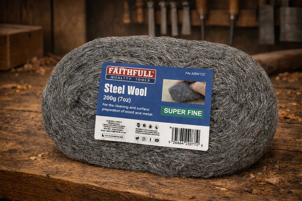 Lã de Aço Industrial para Acabamentos – Faithfull (Steel Wool) 1