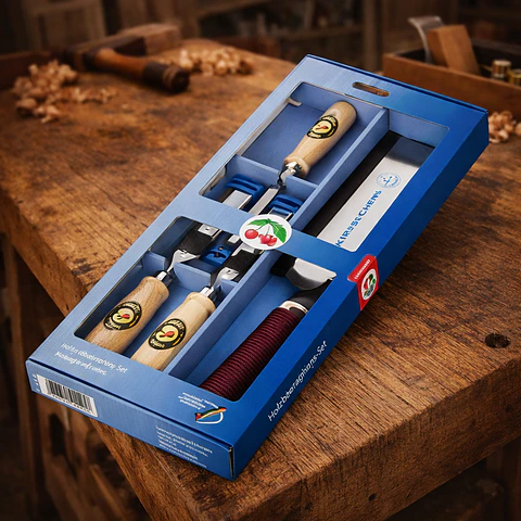 Conjunto de Formões com Serra Japonesa (4 Peças) – Kirschen (Chisel Set with Japanese Saw)