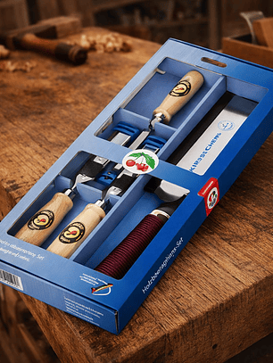 Conjunto de Formões com Serra Japonesa (4 Peças) – Kirschen (Chisel Set with Japanese Saw)
