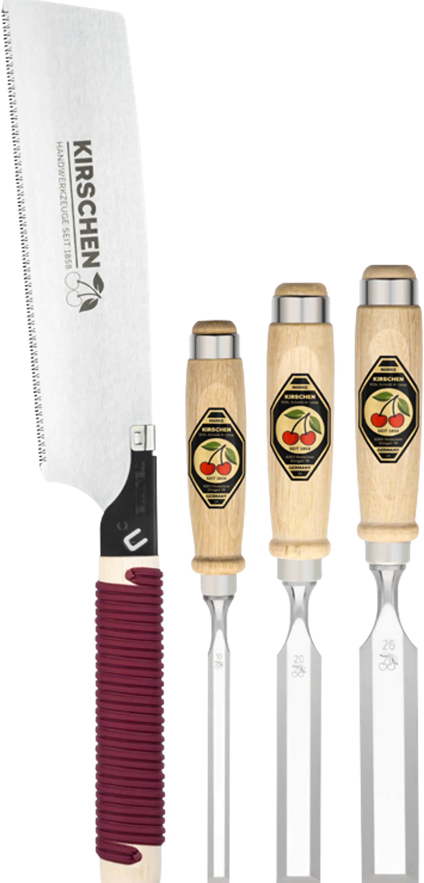 Conjunto de Formões com Serra Japonesa (4 Peças) – Kirschen (Chisel Set with Japanese Saw) 3