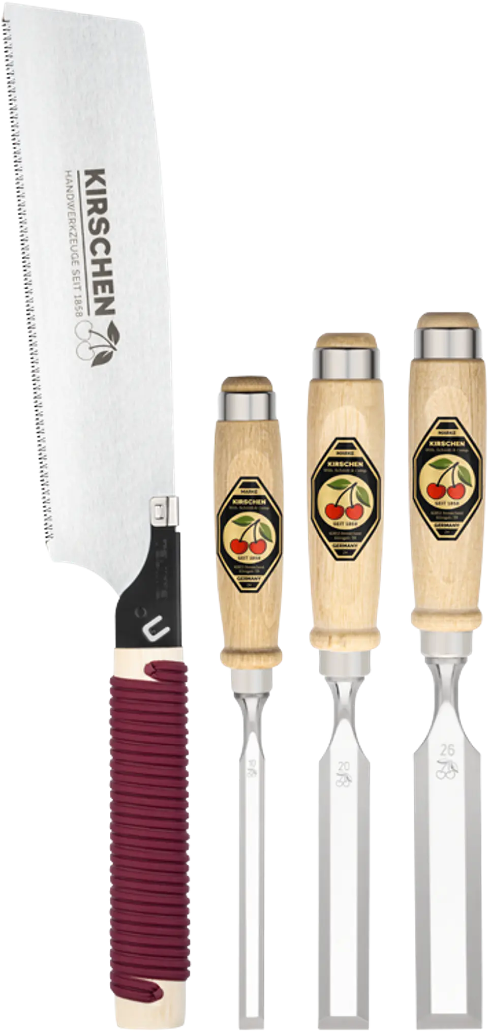 Conjunto de Formões com Serra Japonesa (4 Peças) – Kirschen (Chisel Set with Japanese Saw) 3