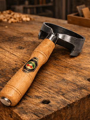 Raspador Curvo Fechado com Cabo em Madeira Ø75 mm – Kirschen (Closed Barrel Scraper)