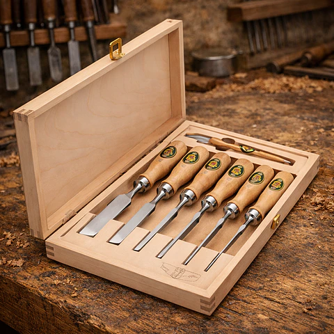 Conjunto de Formões para Caudas-de-Andorinha (6 Peças) – Kirschen (Dovetail Chisel Set)