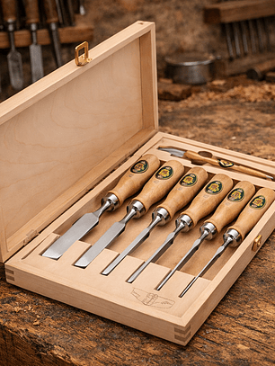 Conjunto de Formões para Caudas-de-Andorinha (6 Peças) – Kirschen (Dovetail Chisel Set)