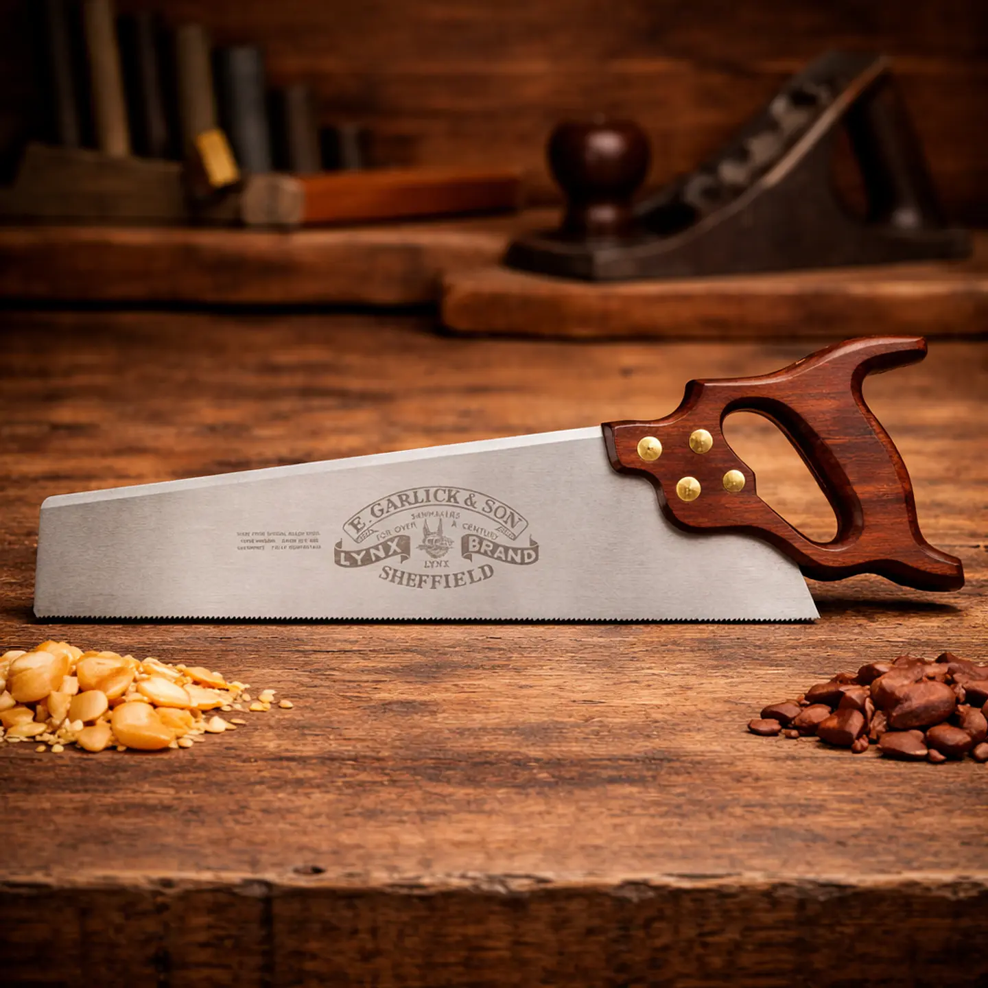Serrote Manual Tradicional com Cabo em Nogueira – Lynx (Handsaw) 1