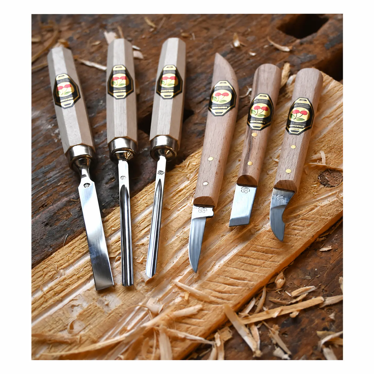 Conjunto de Ferramentas de Entalhe em Madeira (6 Peças) – Kirschen 1