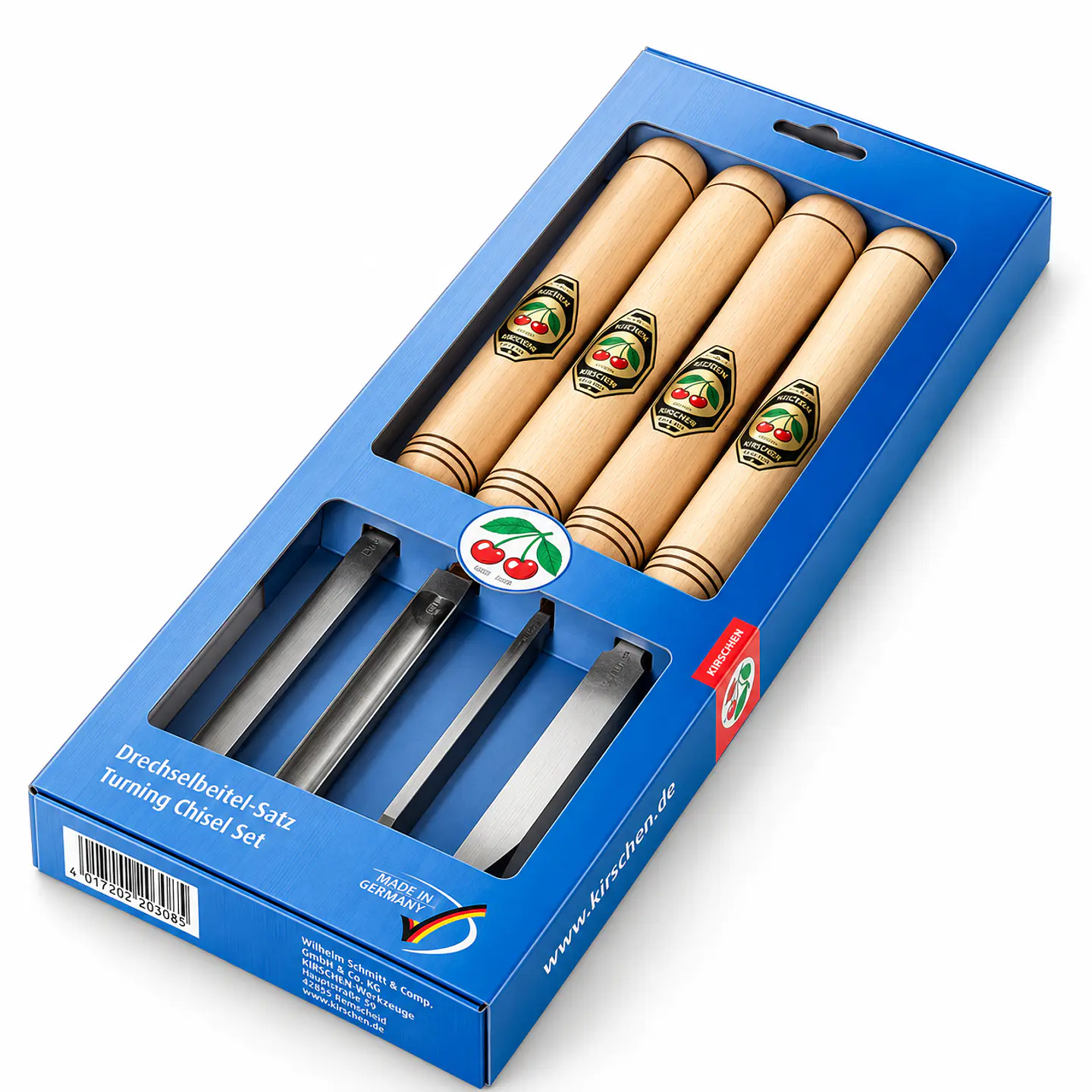 Conjunto de Ferramentas para Torneamento em Madeira (4 Peças) – Kirschen 2