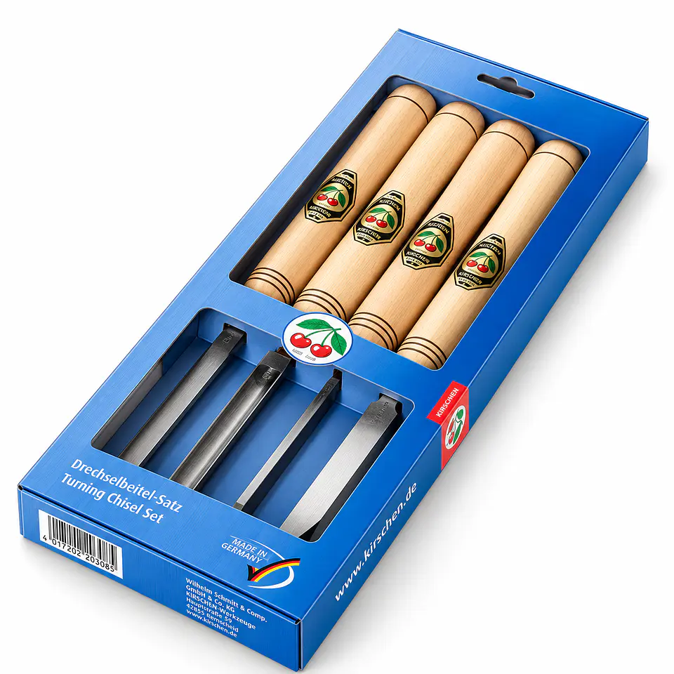 Conjunto de Ferramentas para Torneamento em Madeira (4 Peças) – Kirschen 2