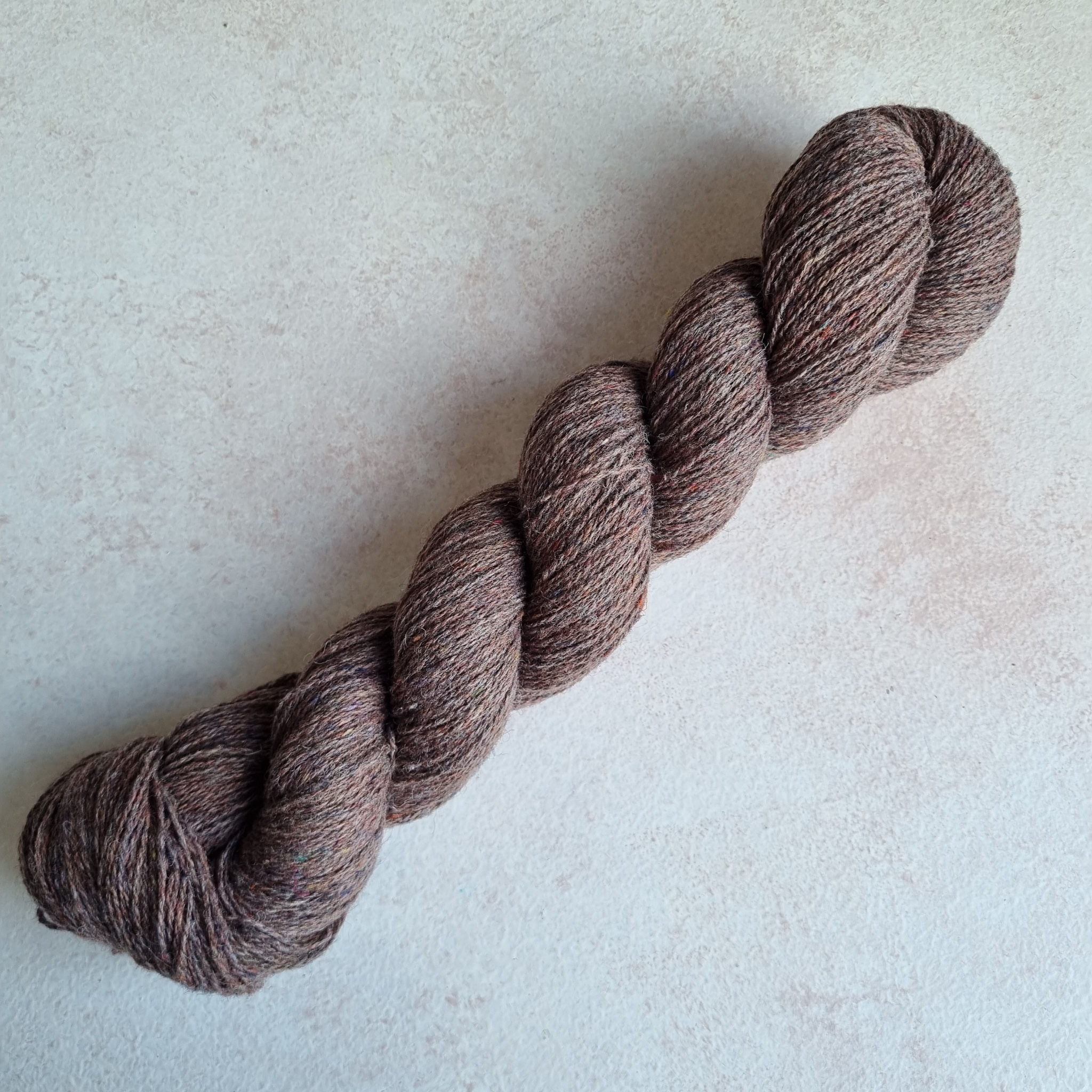 Lana Corriedale Tweed Chestnut Lace 2