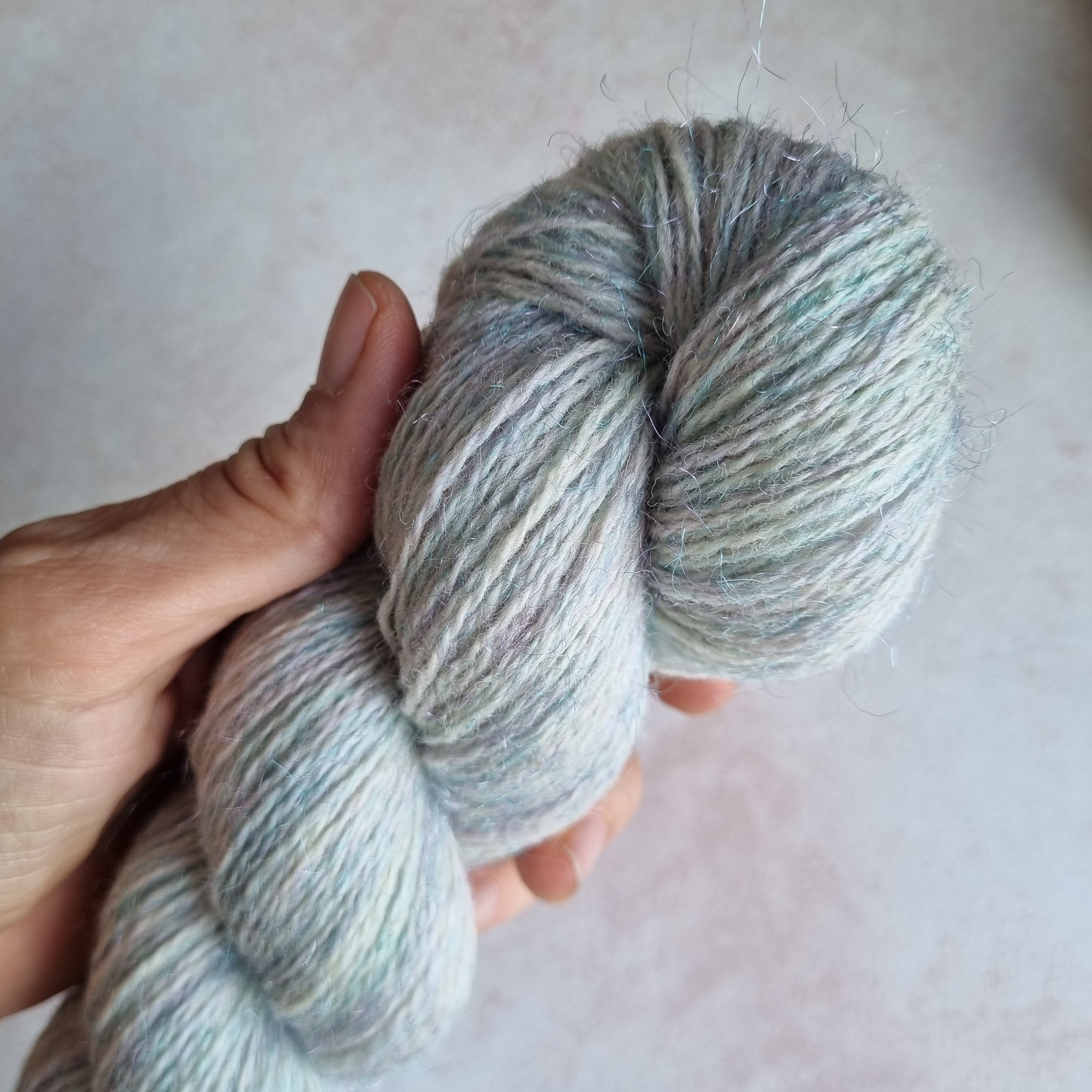 Corriedale Wool Lurex Aquamarina Fingering 1