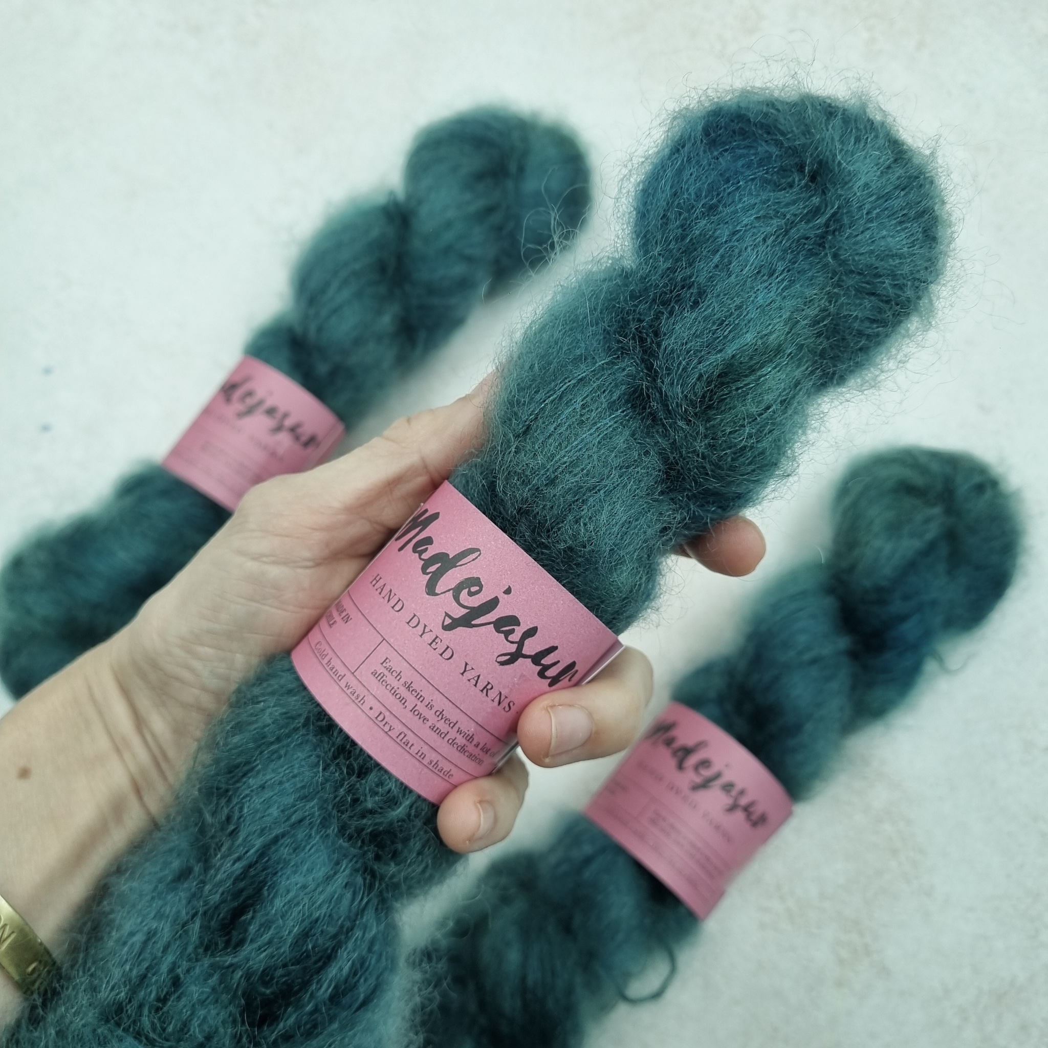Grün Kid Mohair Silk 1