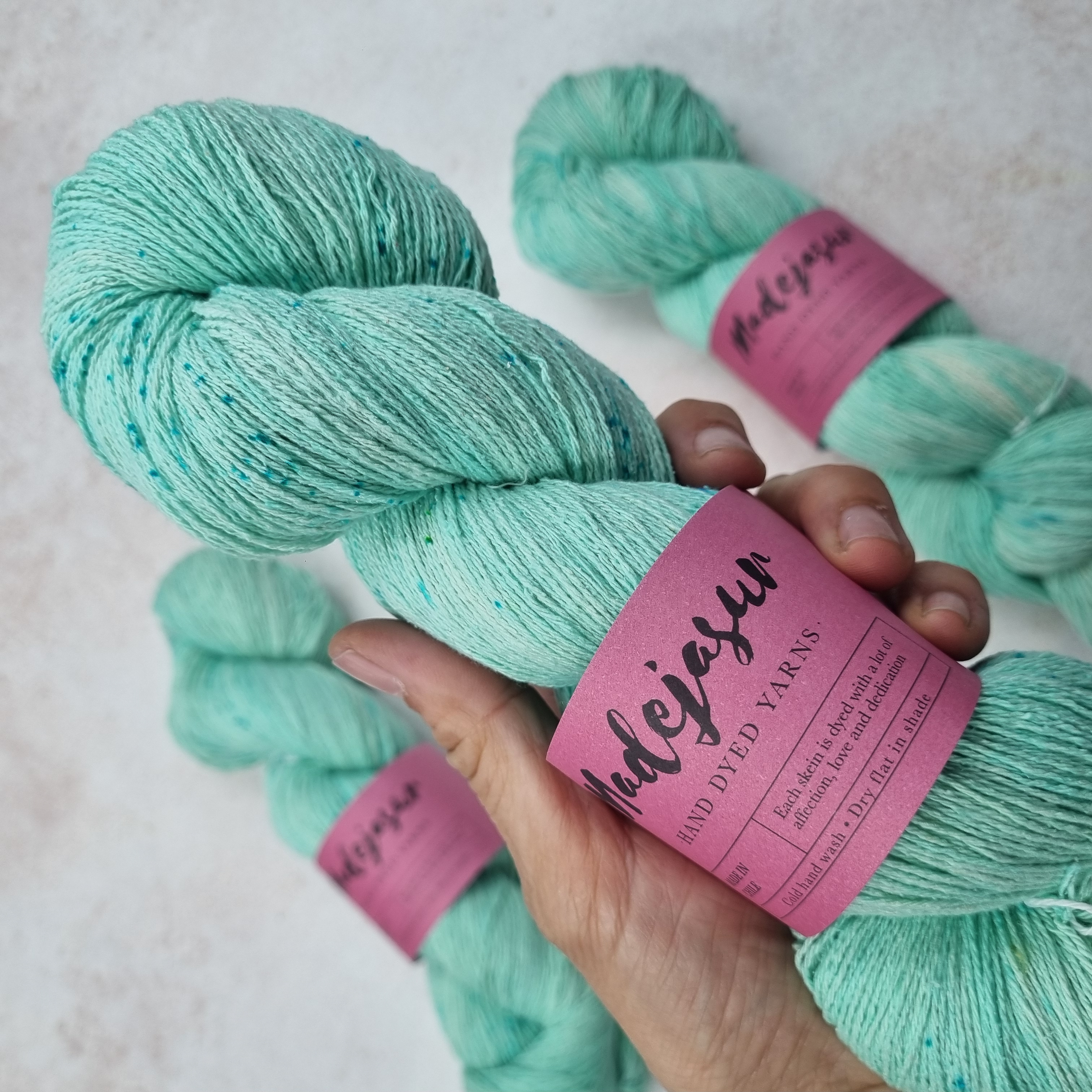 Deep Mint Seda Bourette 1