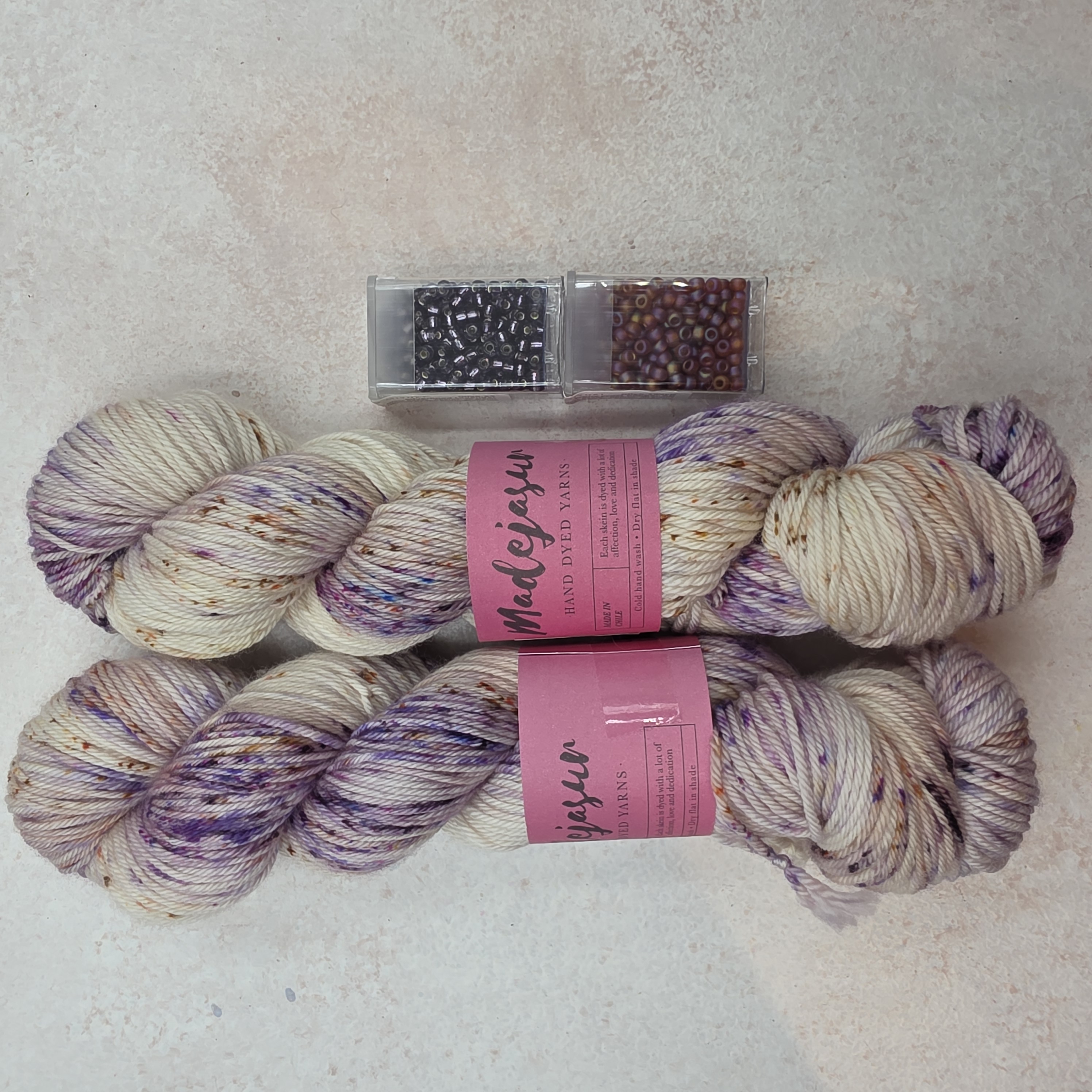 PRE VENTA Boho Vest KIT CREAM PURP talla 1/2 1