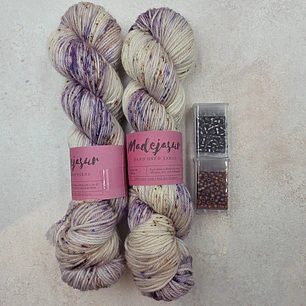 PRE VENTA Boho Vest KIT CREAM PURP talla 1/2