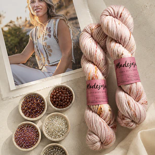 PRE VENTA FLOWER BEADS KIT BALLERINA 2/3/4 Merino AranSW