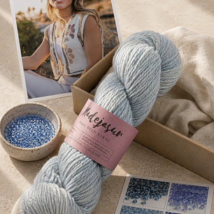 FLOWER BEADS KIT SKY talla 3/4 Merino DKnoSW