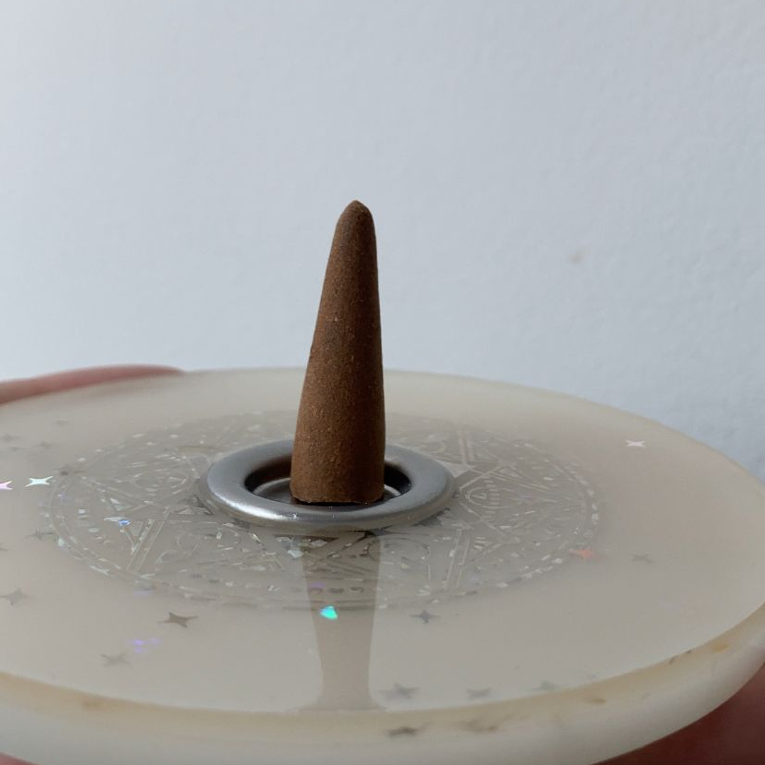 💫 Porta Incienso en Resina con Símbolo  Holográfico 2