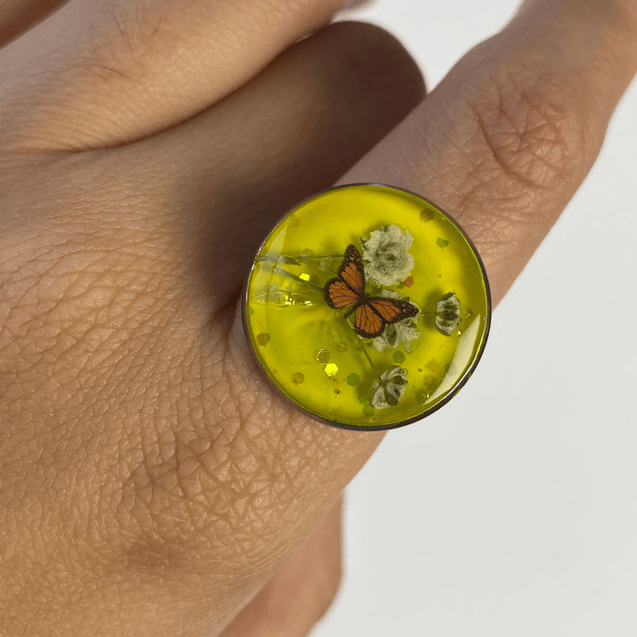🟡 Anillo “Mariposa en Amarillo” 1