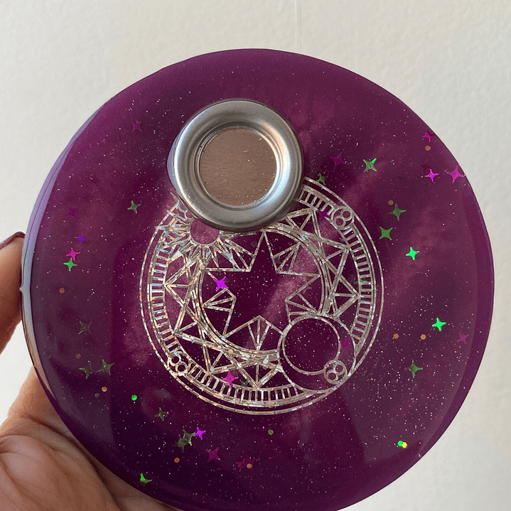 💫 Porta Incienso en Resina con Símbolo  Holográfico 1