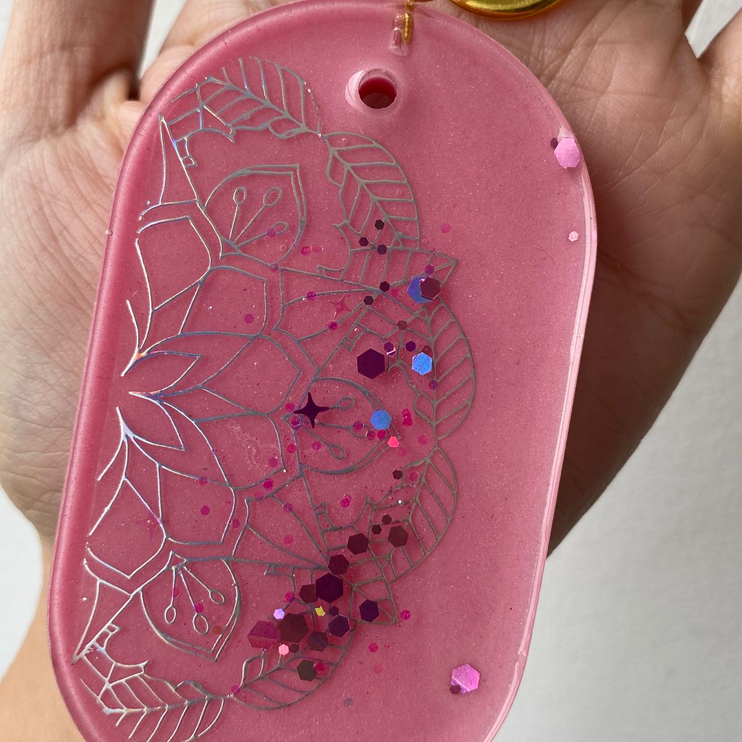 ✨ Llavero Mandala Floral Rosa ✨ 1