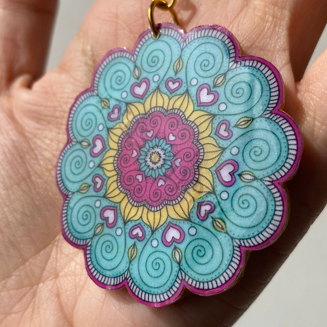 🌈 Llavero Mandala de Colores 🌈 2
