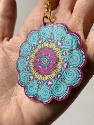 🌈 Llavero Mandala de Colores 🌈