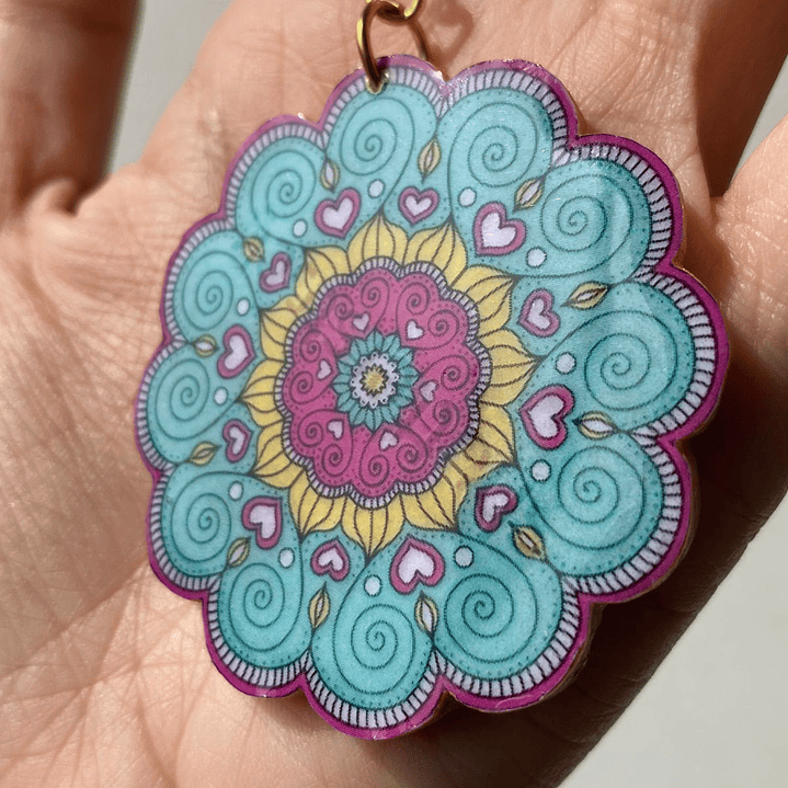🌈 Llavero Mandala de Colores 🌈 2