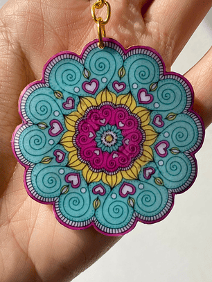 🌈 Llavero Mandala de Colores 🌈