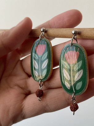 Aretes “Flor Verde” 🌿✨