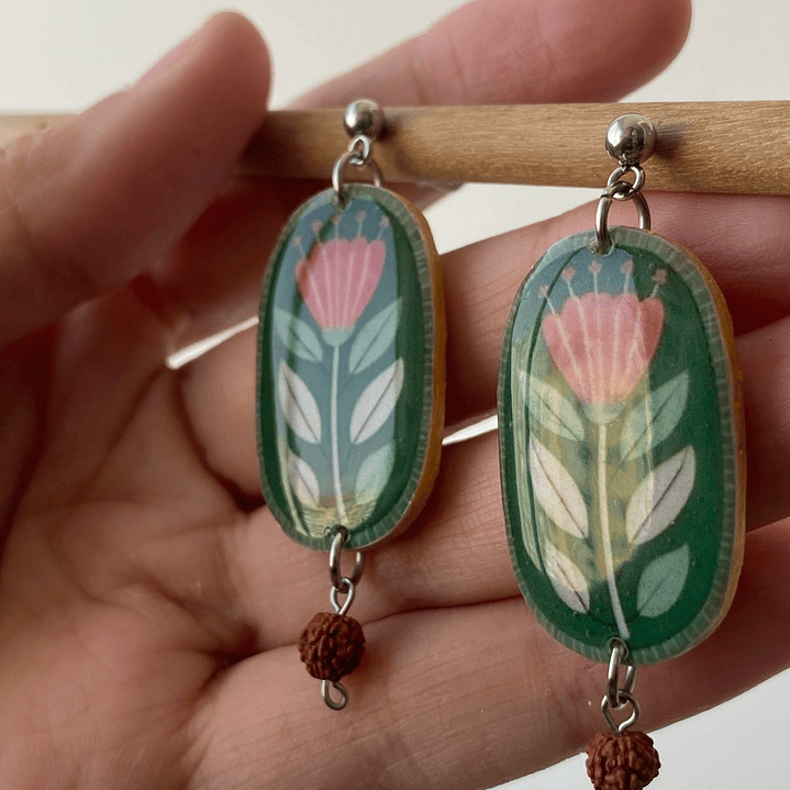 Aretes “Flor Verde” 🌿✨ 2