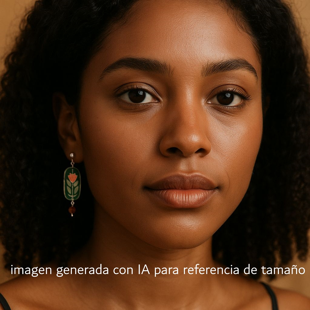 Aretes “Flor Verde” 🌿✨ 3