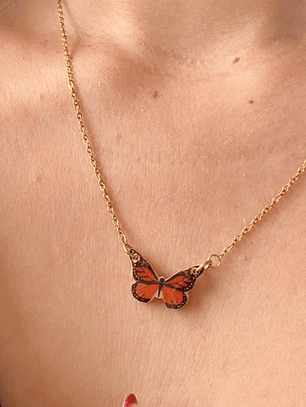 Collar Mariposa Mónarca (Edición Alas Extendidas)