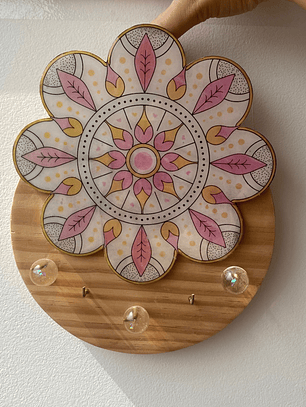 🌸 Mandala Decorativa Porta Llavero — “Flor Solar”