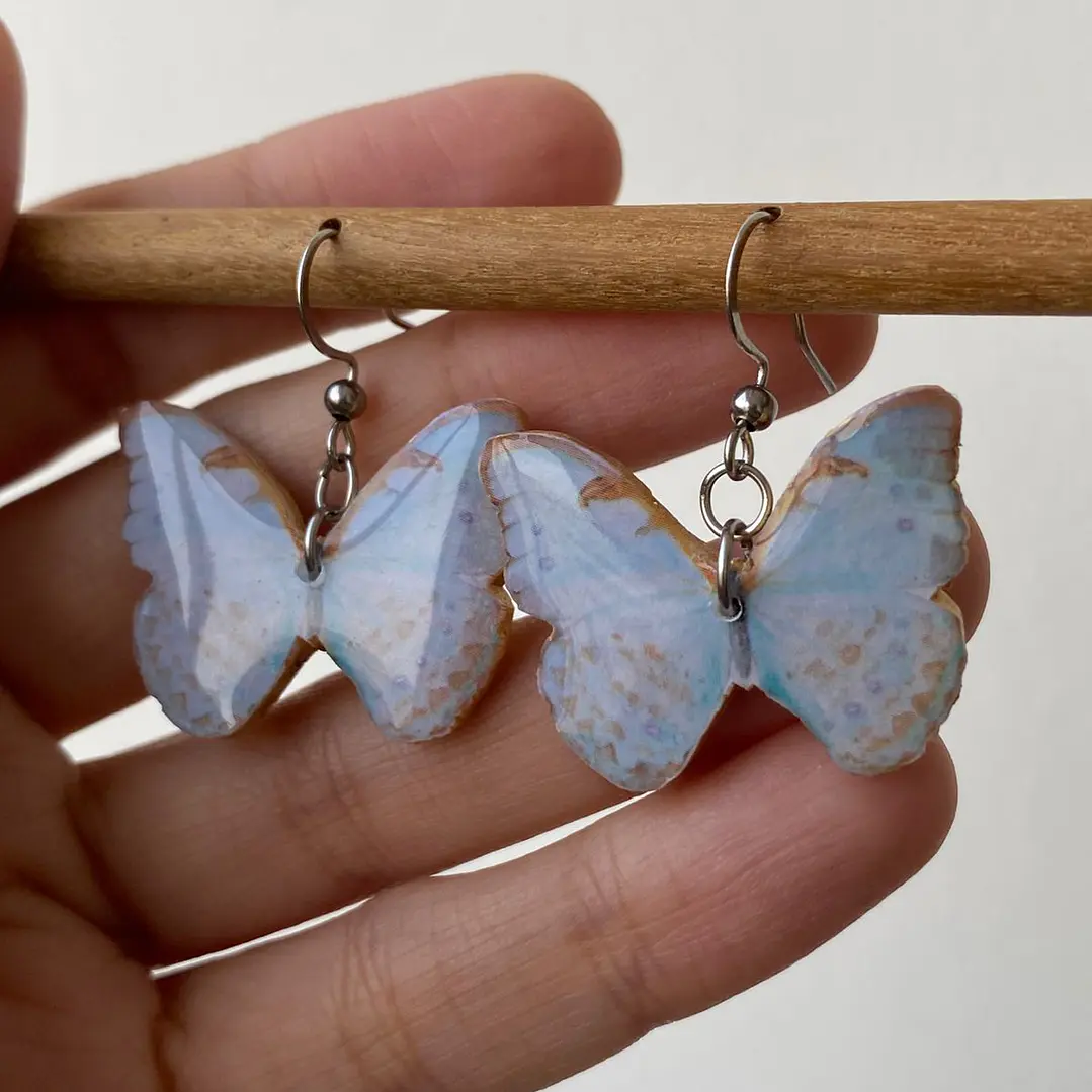 Aretes Mariposa Celeste 3