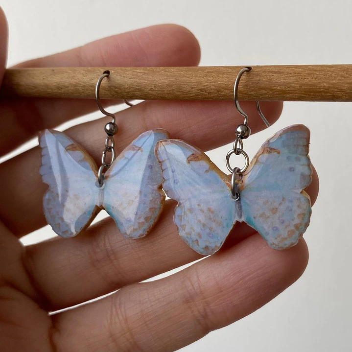 Aretes Mariposa Celeste 3