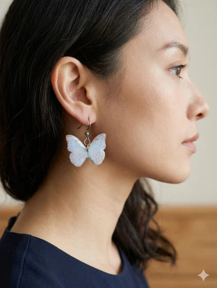 Aretes Mariposa Celeste