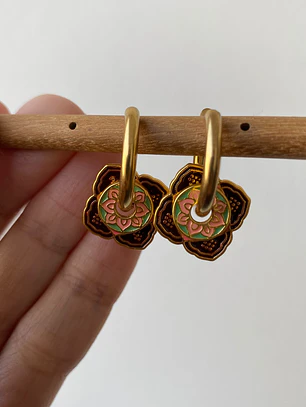 🌸 Aretes Pendientes Flor Versátil 2 en 1