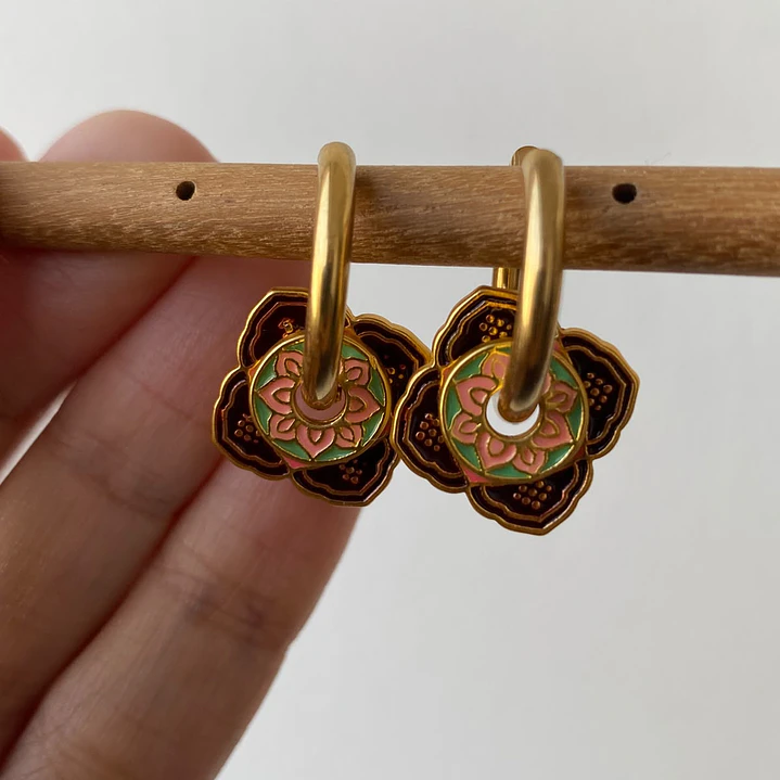 🌸 Aretes Pendientes Flor Versátil 2 en 1 1