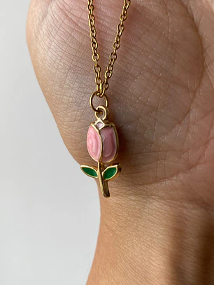 Collar Tulipán Rosa