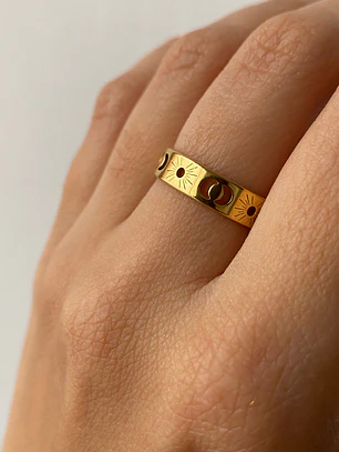 Anillo Eclipse Celestial Talla 6.5