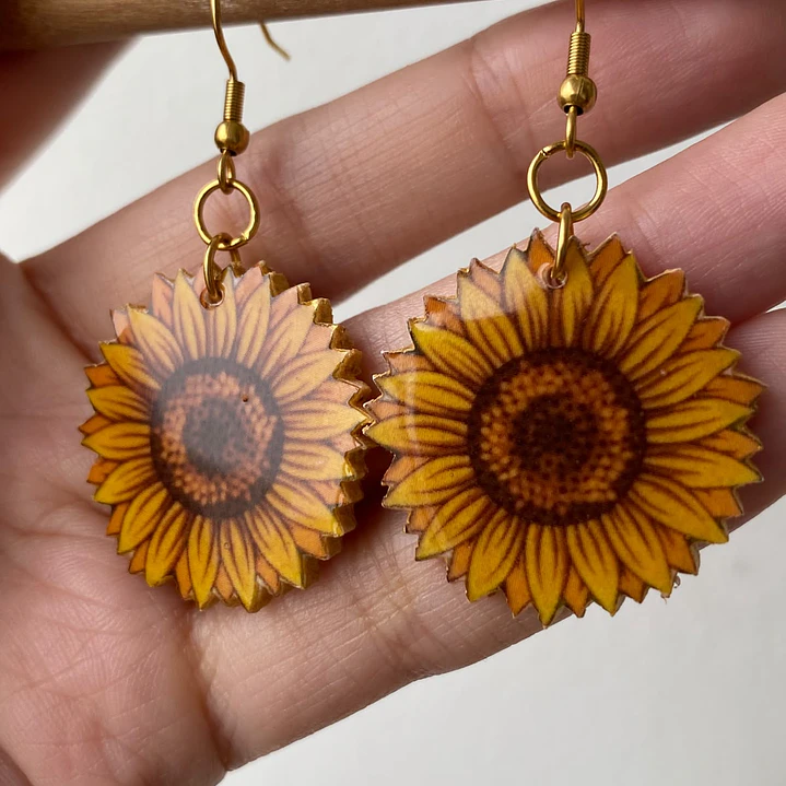 🌻 Aretes Girasol 3