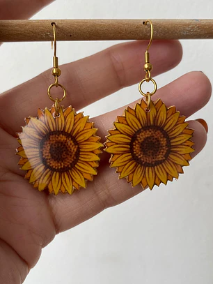 🌻 Aretes Girasol