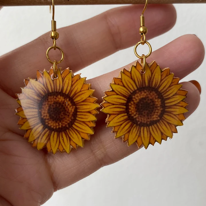 🌻 Aretes Girasol 1