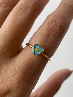 💙 Anillo “Corazón de Océano”